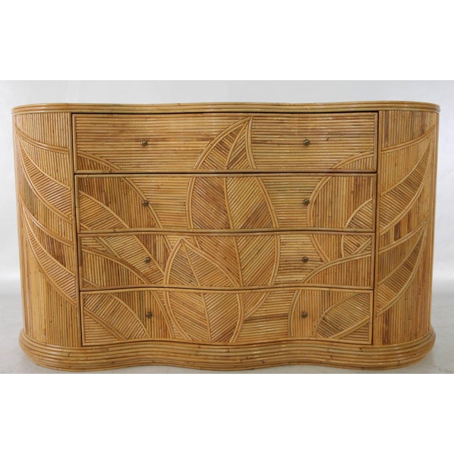 Curved Rattan Chest of Drawers For Sale - Image 4 of 18