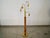Mid-Century Modern 1970’s Mid-Century Modern Rattan & Gold Waterfall Floor Lamp For Sale - Image 3 of 12