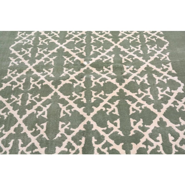 Vintage Chinese Art Deco Hand Knotted Wool Rug, 9'9'' X 12' For Sale In New York - Image 6 of 6
