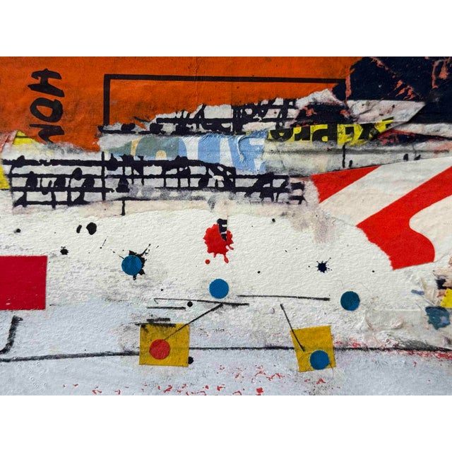 1980s Sam Middleton, Homme 85, Mixed Media Collage on Paper For Sale - Image 5 of 6