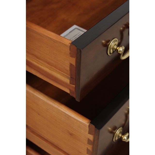 Wood Pair of Stickley Cherry 3 Drawer Nightstands For Sale - Image 7 of 14