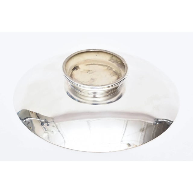 Vintage Enamel, Sterling Silver and Silver-Plate Bowl, 1960's For Sale - Image 9 of 10