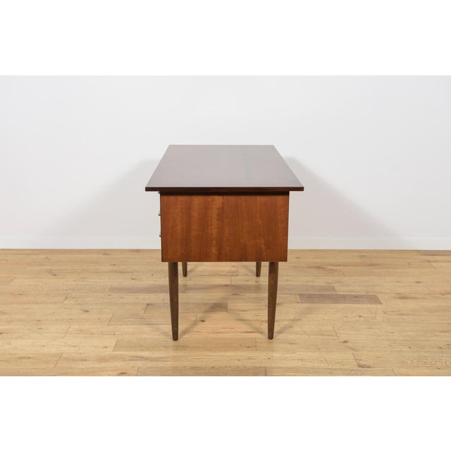 Brown Mid-Century Compact Freestanding Desk, Denmark, 1960s For Sale - Image 8 of 14