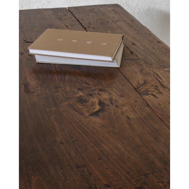 Spanish Poplar Trestle Table For Sale - Image 3 of 14