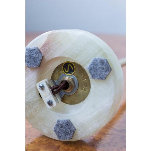 Swedish Modern Table Lamps with Onyx, Set of 2 For Sale - Image 9 of 13