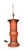 Rare Berlinware pottery vase mounted as a lamp. In the Chinese style with scarlet red decorated ceramic body in the...