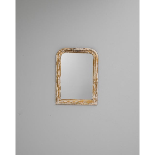 1880s French Wood Patinated Mirror For Sale - Image 16 of 18