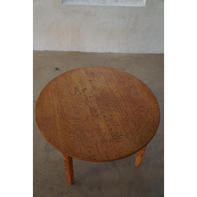 Mid-Century Danish Round Dining Table in Oak with Two Extensions, 1960s For Sale - Image 18 of 18