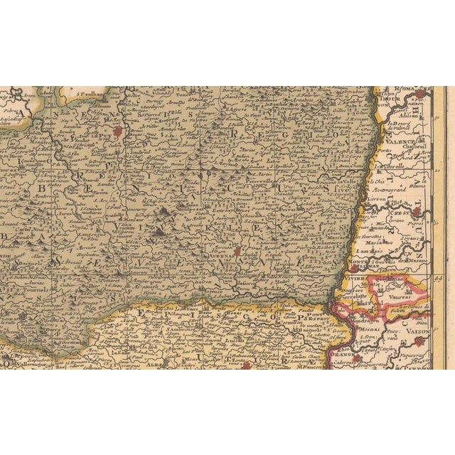 Baroque Antique Map of Languedoc and Southern France from Gerard and Leonard Valck, 1700 For Sale - Image 3 of 11