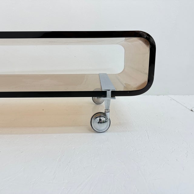 Mid-Century Acrylic Glass Coffee Table by Michel Dumas for Roche Bobois, 1972 For Sale - Image 14 of 18