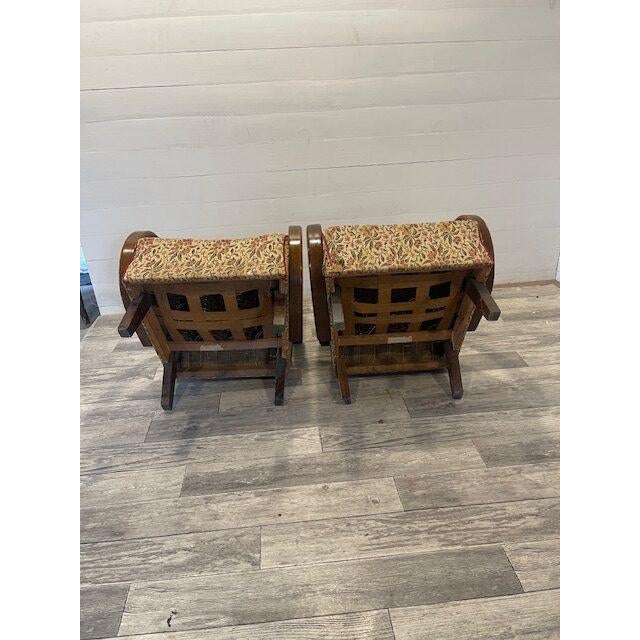 1930s Vintage Art Deco Model C Chairs by Halabala by Up Zavody, 1930 For Sale - Image 5 of 7