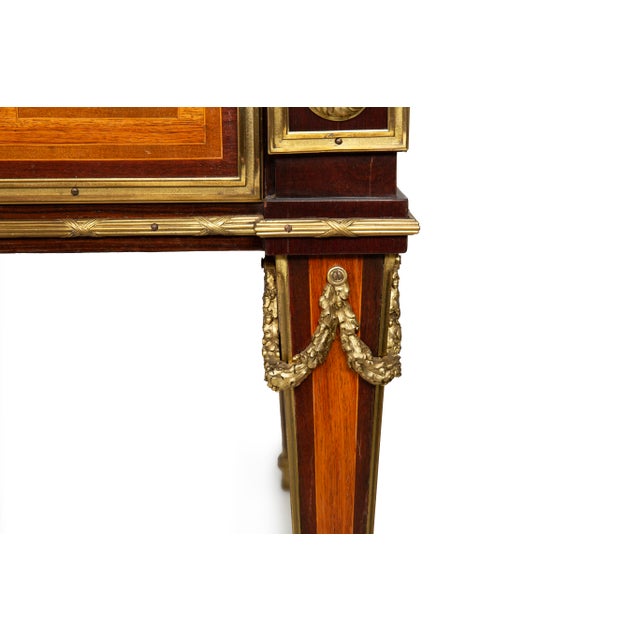 French Louis XVI Style Antique Bureau Plat Writing Desk Circa 1880 For Sale - Image 18 of 18
