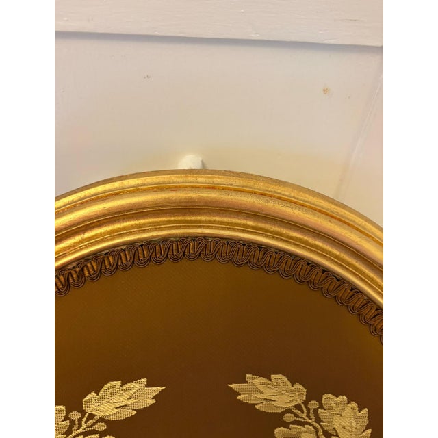 Large Vintage Louis XVI Style Giltwood Dining Chairs with Silk Damask Upholstery, 1940, Set of 42 For Sale - Image 12 of 18