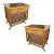 1950s Restored James Mont Styles Rattan & Woven Wicker Bedside Table, Pair For Sale