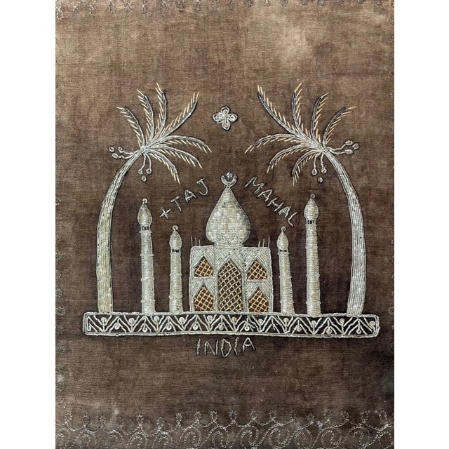 This exquisite piece of art is a testament to the fine craftsmanship of 19th century India. The beautiful velour fabric...