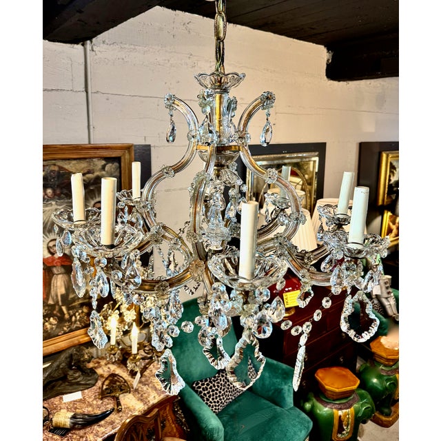 Mid 20th Century Maria Teresa Chandelier in Hand-Blown Murano Glass, 8-Light For Sale - Image 4 of 7