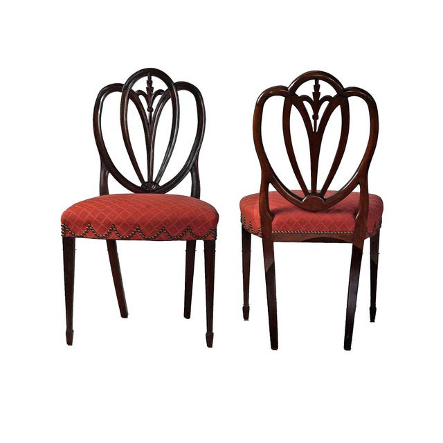 Early 20th Century Antique Hepplewhite Style Side Chairs - A Pair For Sale - Image 5 of 5