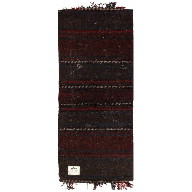 Traditional Vintage Persian Hand Knotted Shiraz Saddle Bag 2'2'' X 5'1'' For Sale - Image 3 of 4