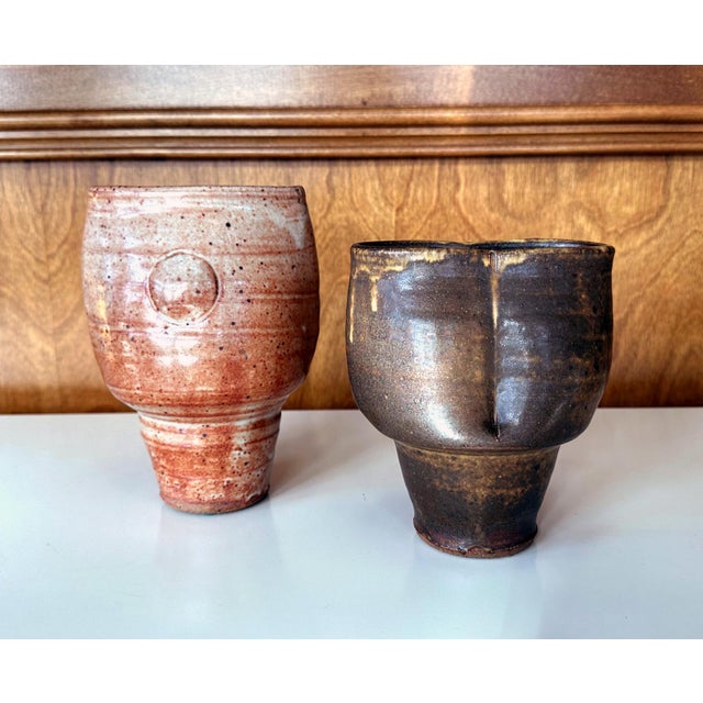 1990s Collection of Two Ceramic Glazed Vases by Warren Mackinzie For Sale - Image 5 of 12
