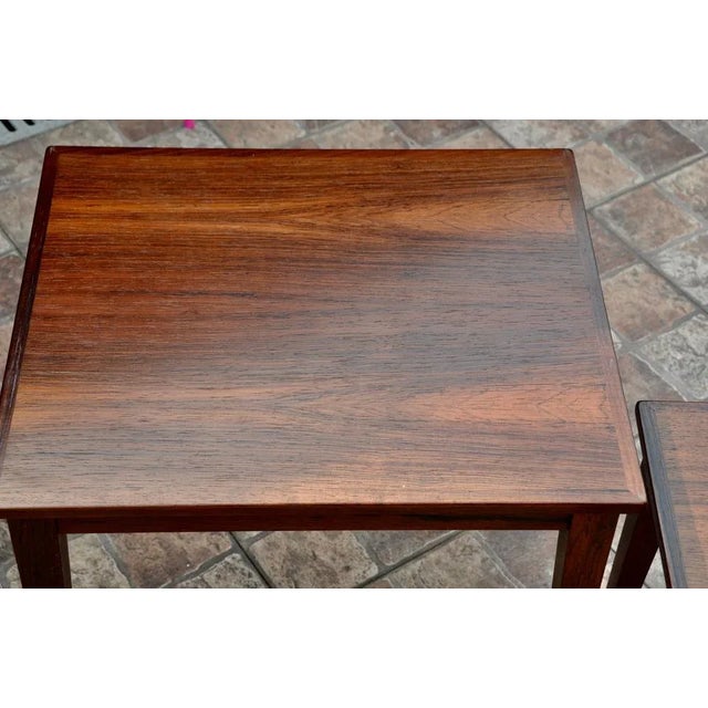Danish Wooden Nesting Tables, Set of 3 For Sale - Image 12 of 18