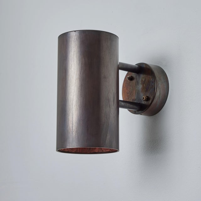 Mid-Century Modern Hans-Agne Jakobsson C627/110 'Rulle' Brown Patinated Outdoor Sconces - a Pair For Sale - Image 3 of 12