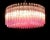 Metal Triedri Glass Chandelier with 265 Pink Prisms For Sale - Image 7 of 13