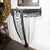 Art Deco Demilune Wrought Iron Spiral Motif & Porto Marble Inset Console Table For Sale - Image 12 of 13