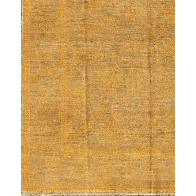 Shabby Chic Fine Transitional Rug by Keivan Woven Arts With Stylized Geometric Motifs For Sale - Image 3 of 11