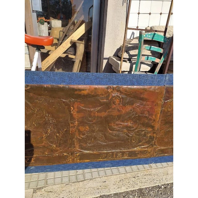 Metal Grounded Painting on Copper Panels, The Four Seasons and the Zodiac Signs, Italy, 1970 For Sale - Image 7 of 18