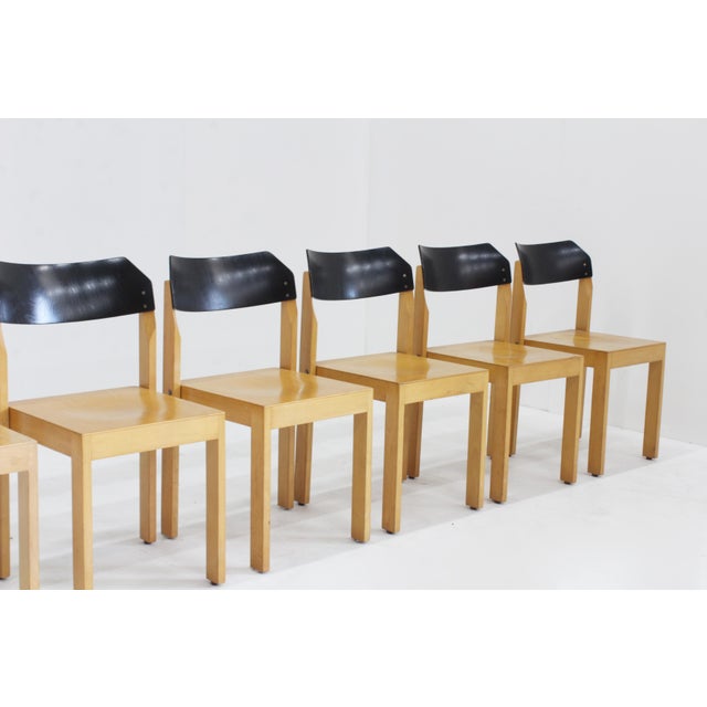 Vintage Stackable Dining Chairs, 1970s, Set of 6 For Sale - Image 6 of 11