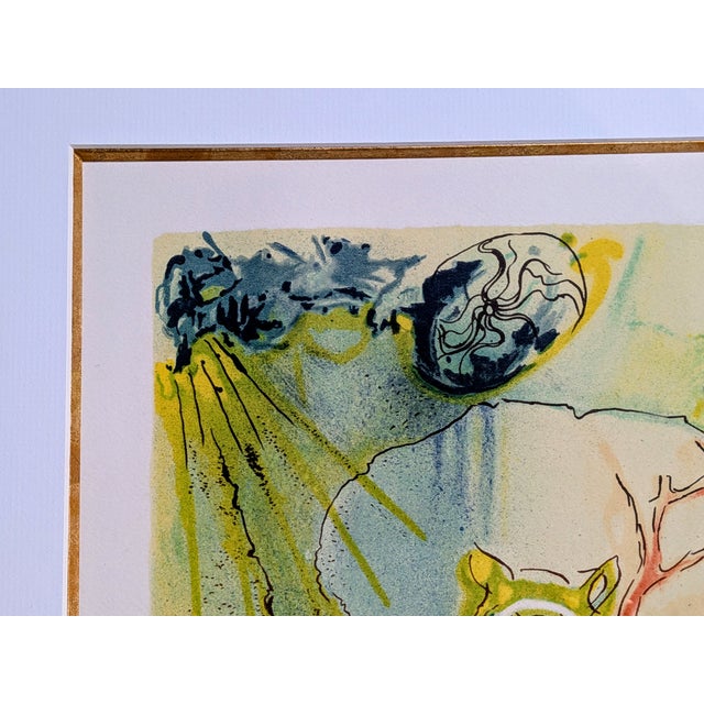 Salvador Dali, Neptune, Original Hand Signed Color Lithograph and Relief on Paper, 1983 For Sale - Image 9 of 12