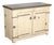 Painted Pine Buffet with Zinc Top and Metal Accents by John Brigham For Sale