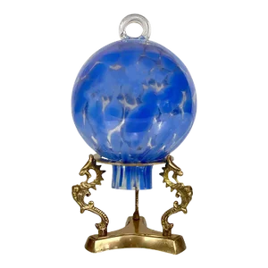 Vintage Traditional Victorian Brass & Blown Glass Sculptural Ornament