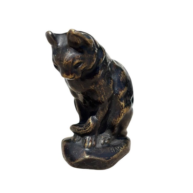 Bronze Cat by Antoine-Louis Barye For Sale - Image 4 of 7