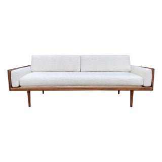 1950s Solid Walnut Case Sofa/Daybed by Mel Smilow For Sale