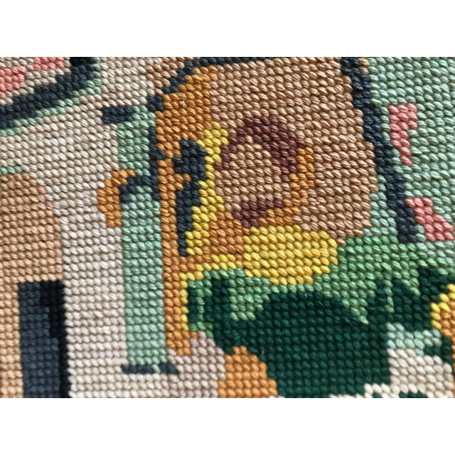 Wood Hand-Woven Art Tapestry, 1950 For Sale - Image 7 of 15