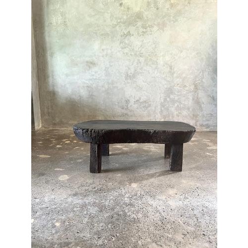 Small Asian Wooden Coffee Table with Kidney-Shaped Top For Sale - Image 11 of 18