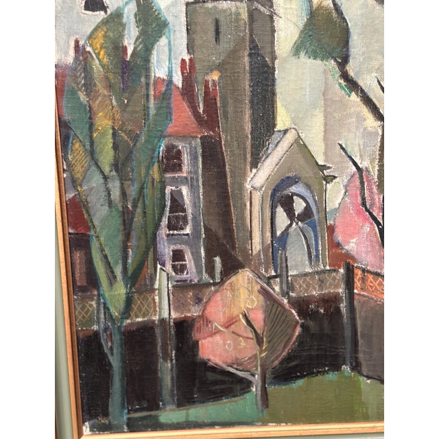 Nini Landgren, Church View, 1952, Oil on Canvas, Framed For Sale - Image 6 of 16