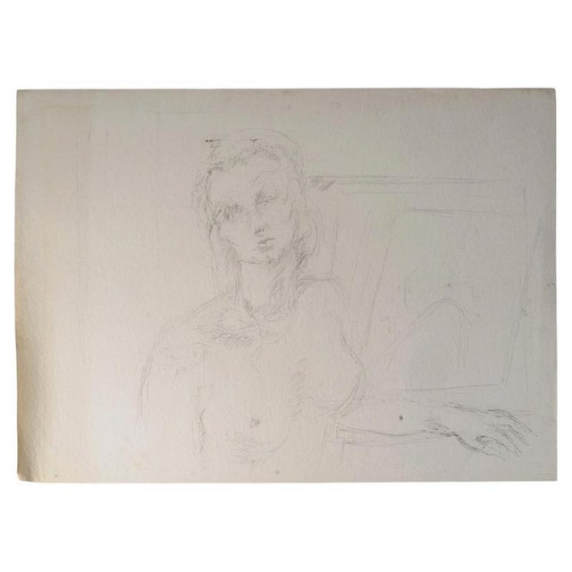 2000 - 2009 Unknown, Depicting a Nude Young Woman, 20th Century, Drawing on Paper For Sale - Image 5 of 5