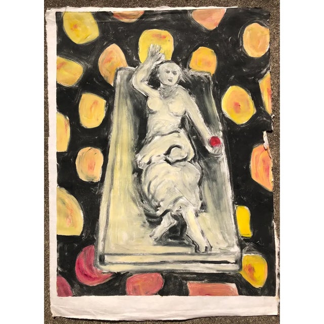 Neoclassical figure on paper by Atlanta artist Adrienne Anderson (1949-2020). Anderson earned her MFA from University of...