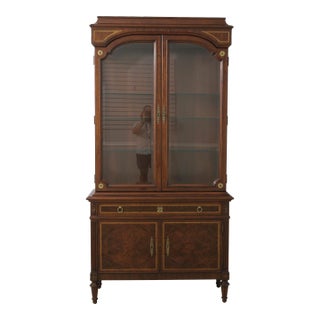 Karges French Louis XVI Walnut China Cabinet For Sale