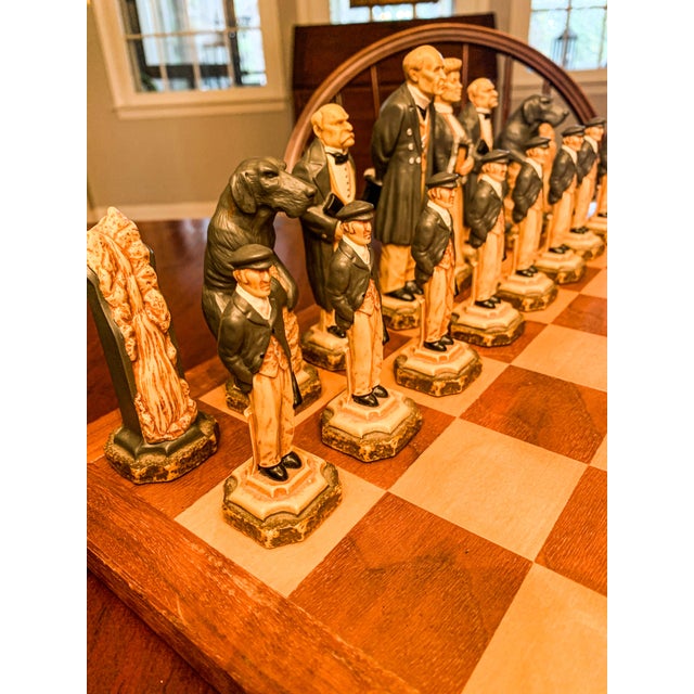 Sherlock Holmes Chess Set Handmade Studio Anne Carlton Worth $1400 New For Sale - Image 4 of 14