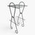 charming 1950s black wire metal plant stand featuring a two‑tier design and elegant scroll feet, perfect for adding...