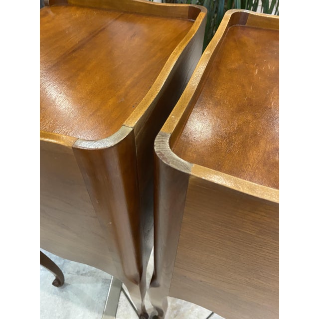 Louis XV Style Bedside Tables with Drawers and Niches, 1950s, Set of 2 For Sale - Image 9 of 18