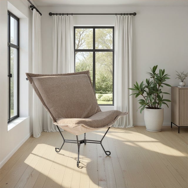 Textile Komodo Sand Puff Chair and Frame For Sale - Image 7 of 8