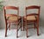 1920s Circa 1920 Solid Oak Wood & Cane Seat Two-Rung Curved Ladderback Accent Chairs – A Pair For Sale - Image 5 of 18