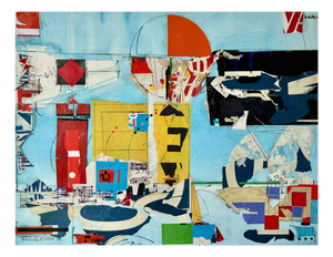 Sam Middleton, Circle in the Square 89, Drawing Collage and Mixed Media on Paper