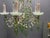 Opaline Glass Beaded Chandelier in Pastel Blue and Green Crystal Drops, 1950s For Sale - Image 12 of 15
