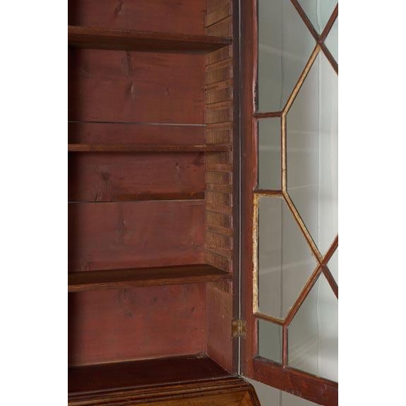 Early 19th Century Astral Glazed Burl Mahogany Bureau Bookcase For Sale - Image 14 of 14