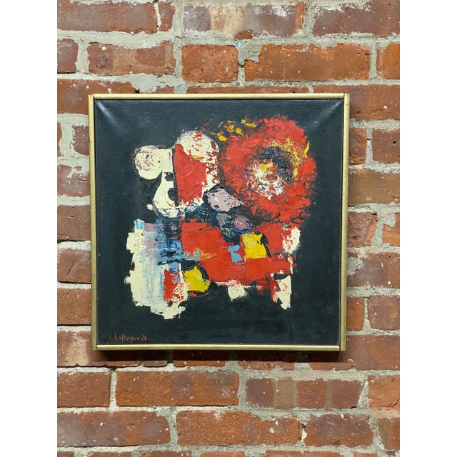 1973 Italian Abstract Painting Signed Cattaneo For Sale - Image 13 of 13